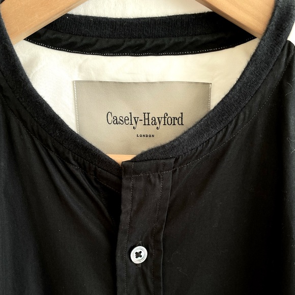 CASELY-HAYFORD🖤 Kingsland Letterman Tee button down - Picture 4 of 7